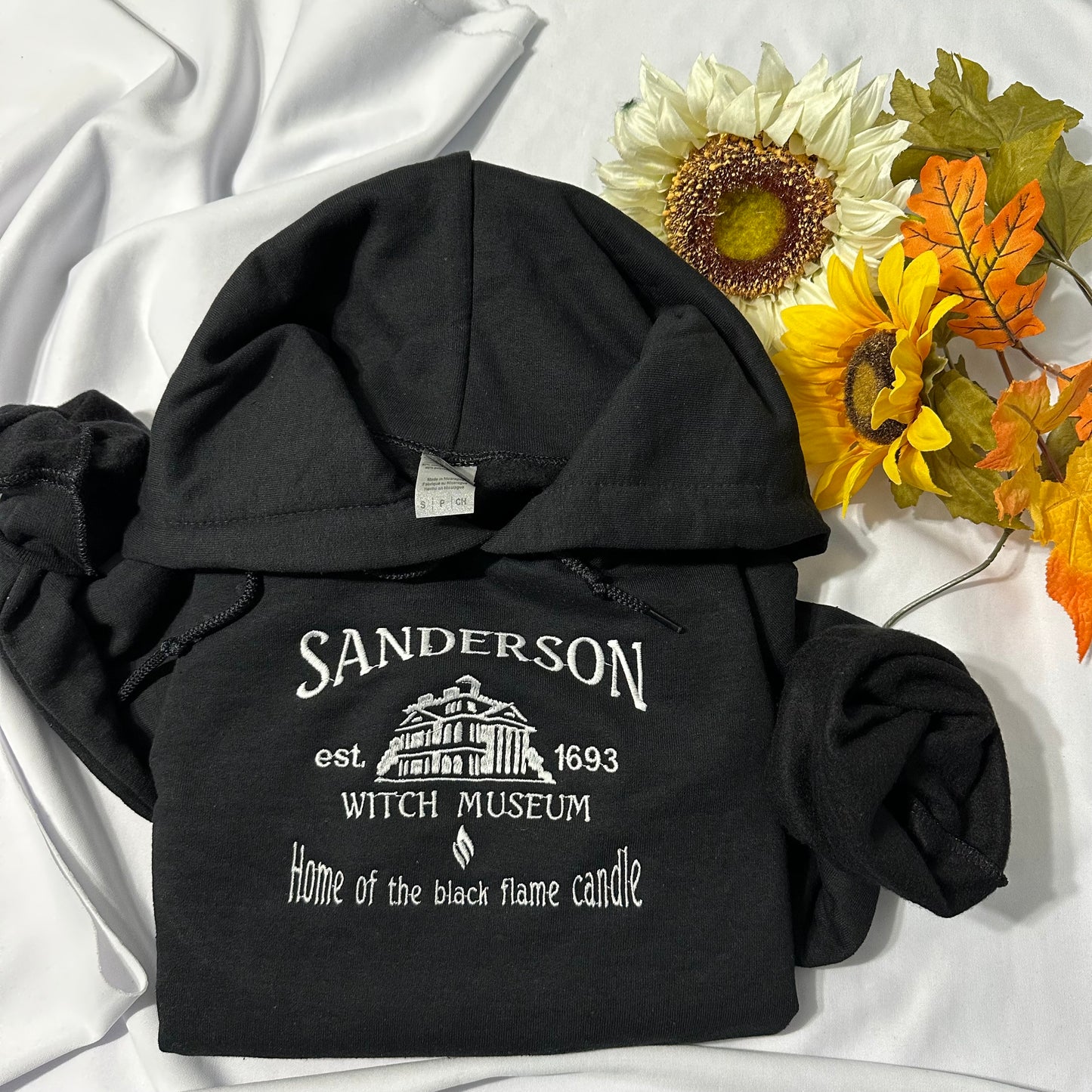 Sanderson Witch Museum embroidered Hoodie! Halloween unisex embroidered crewneck; Halloween Embroidered Hoodie; women clothing