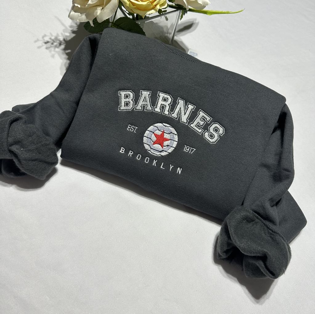 Barnes 1917 Embroidered Sweatshirt, Marvel Superhero Embroidered Crewneck