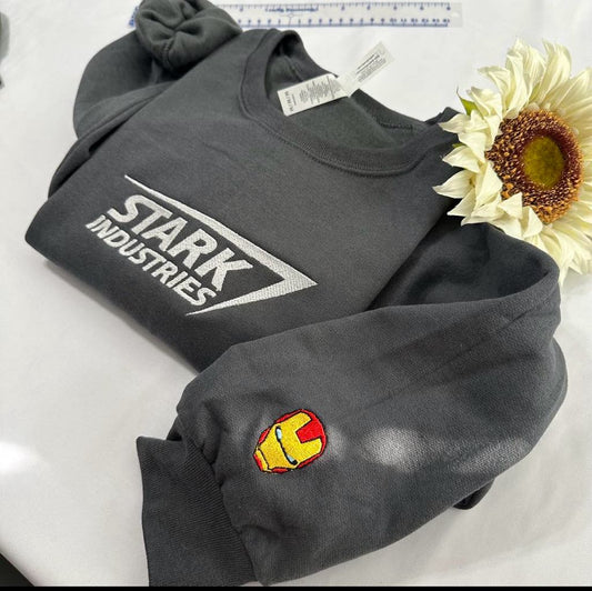 Stark Industries Embroidered sweatshirt; Custom Embroidered sweatshirts