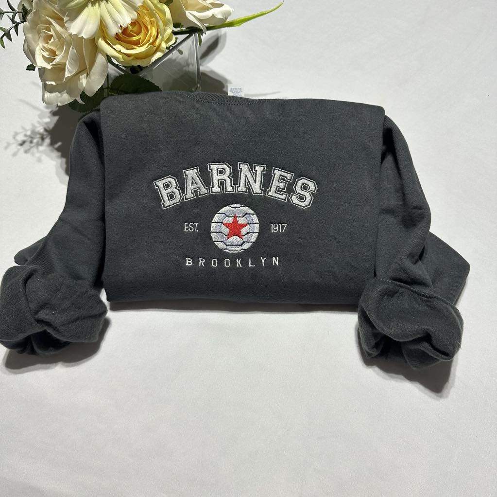 Barnes 1917 Embroidered Sweatshirt, Marvel Superhero Embroidered Crewneck