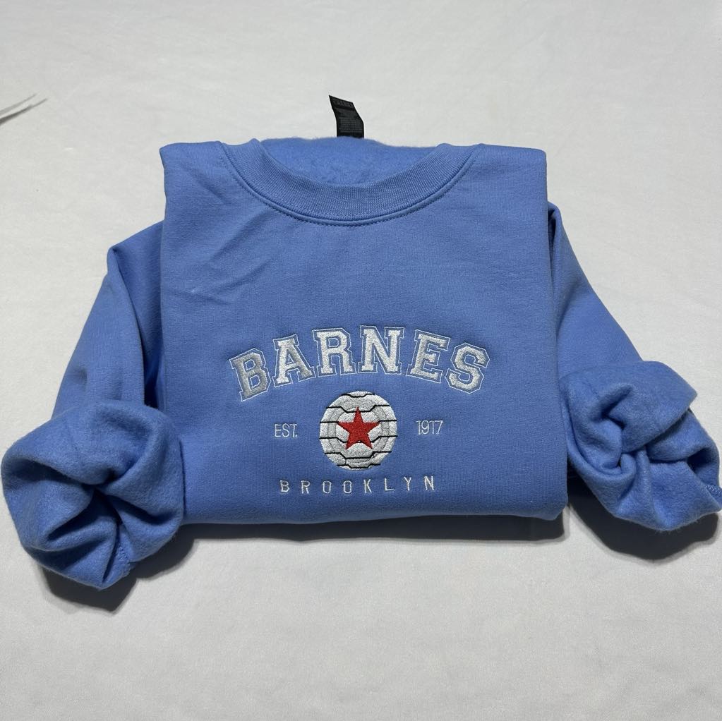 Barnes 1917 Embroidered Sweatshirt, Marvel Superhero Embroidered Crewneck