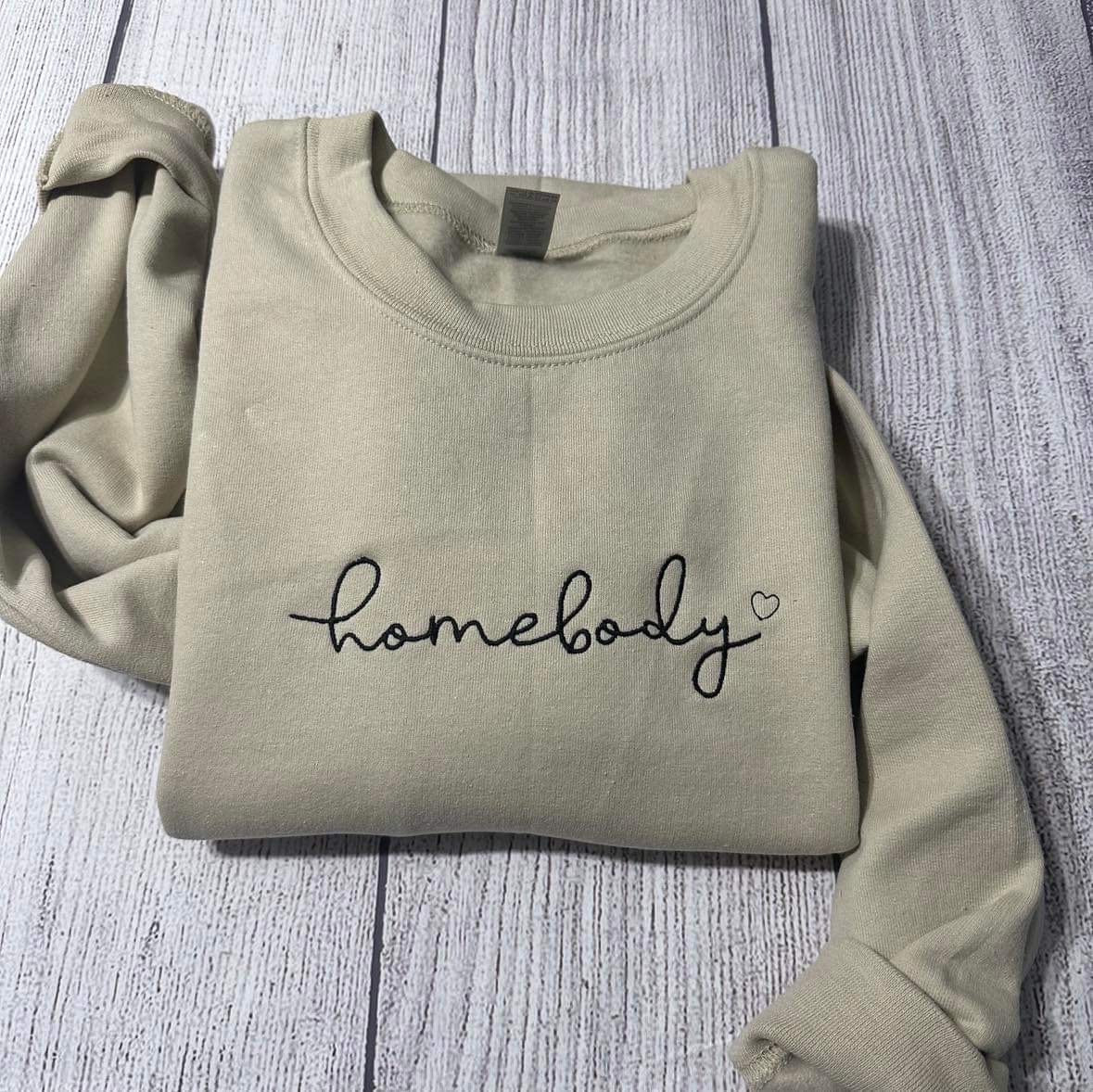 Homebody embroidered sweatshirt; retrohomebody women crewneck,  Christmas gift for her or him