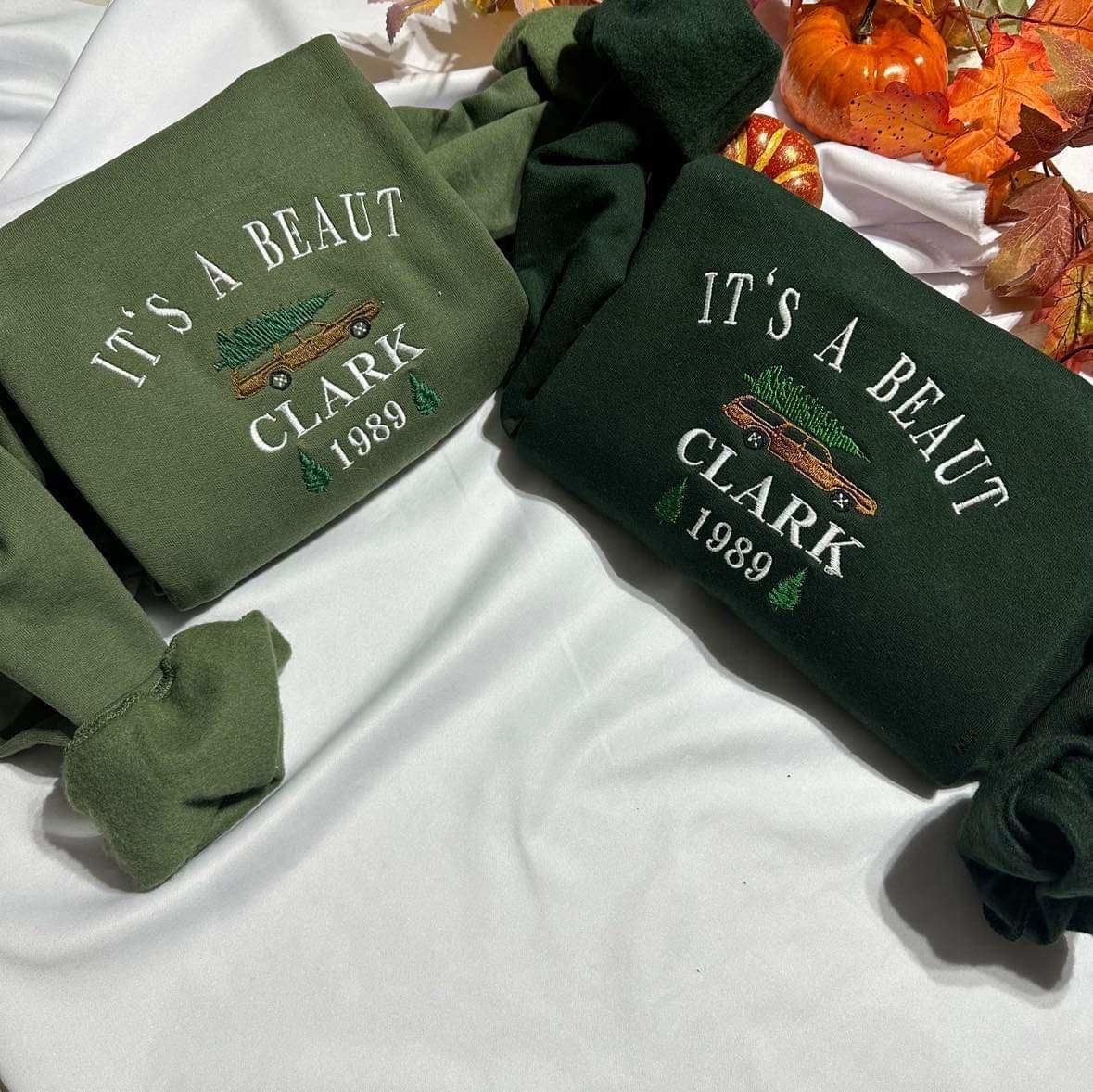 It’s a Beaut Clark embroidered crewneck; Griswold embroidered sweatshirt; Funny Christmas vacation hoodie. holiday gift for him/her