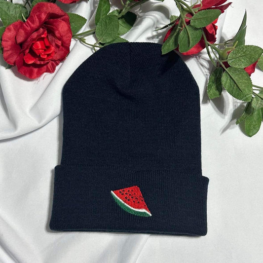 Watermelon embroidered beanie