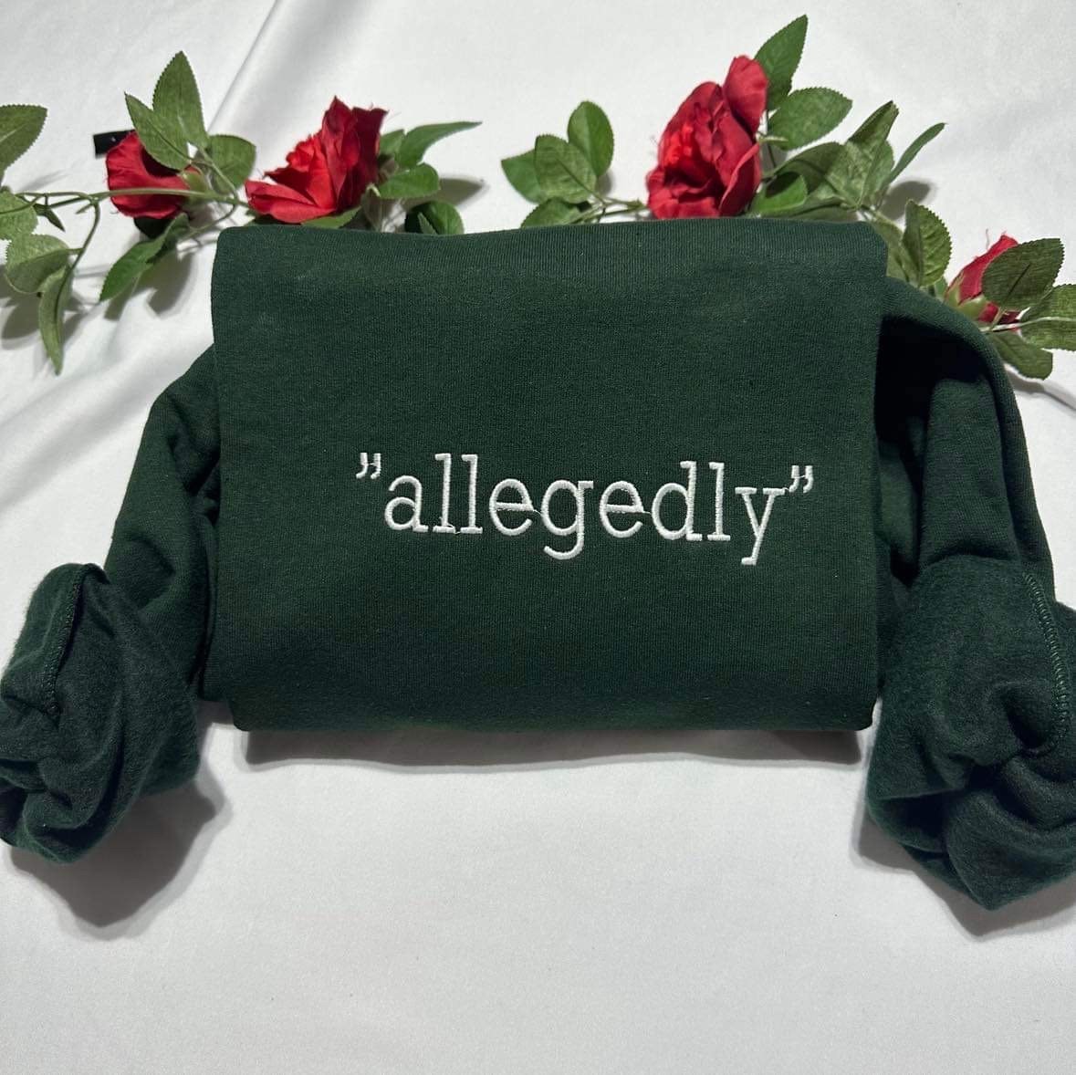 Allegedly embroidered sweatshirt; funny Lawyer sweater, Law school graduation gift, y2k styles