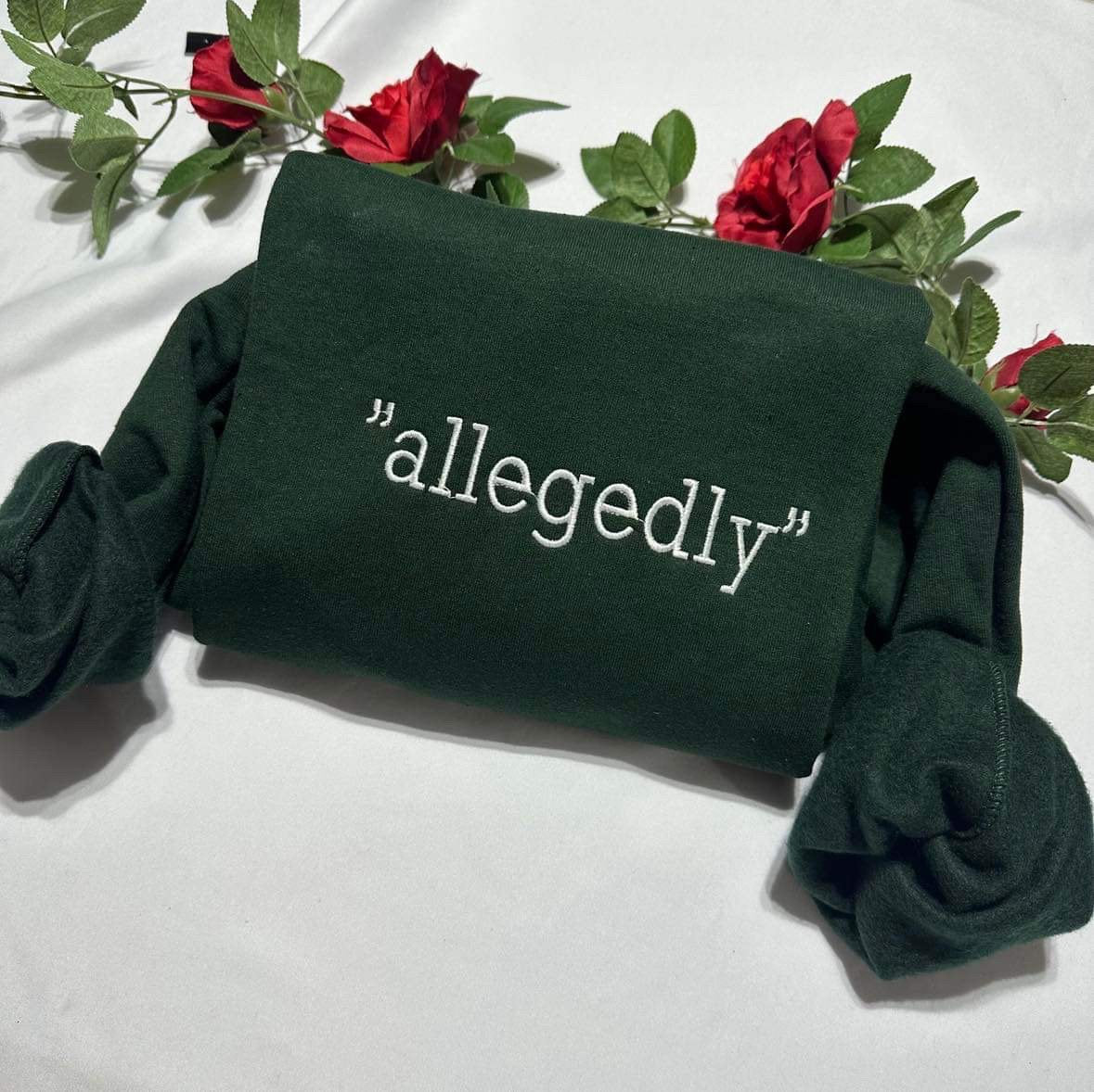 Allegedly embroidered sweatshirt; funny Lawyer sweater, Law school graduation gift, y2k styles