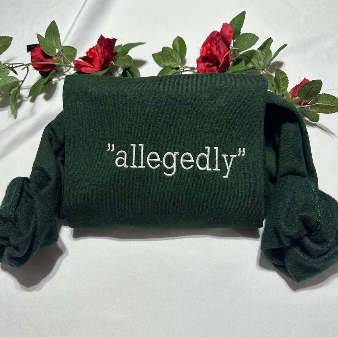 Allegedly embroidered sweatshirt; funny Lawyer sweater, Law school graduation gift, y2k styles