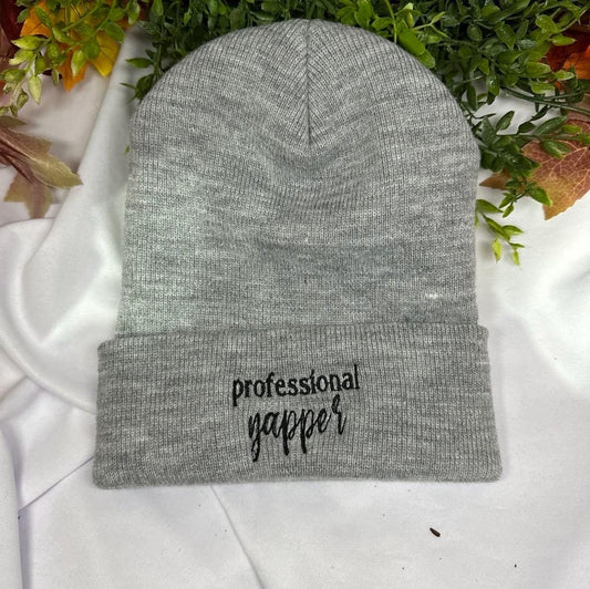 Professional Yapper Beanie – Fun & Playful Statement Hat; Christmas gift for her or him