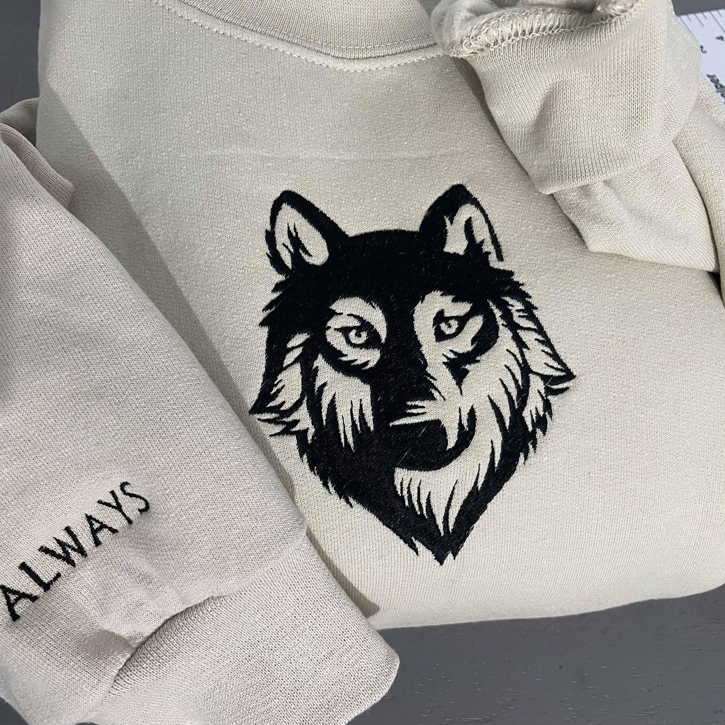 New Trend Wolf Embroidered Sweatshirts - MrEmbroideryGifts
