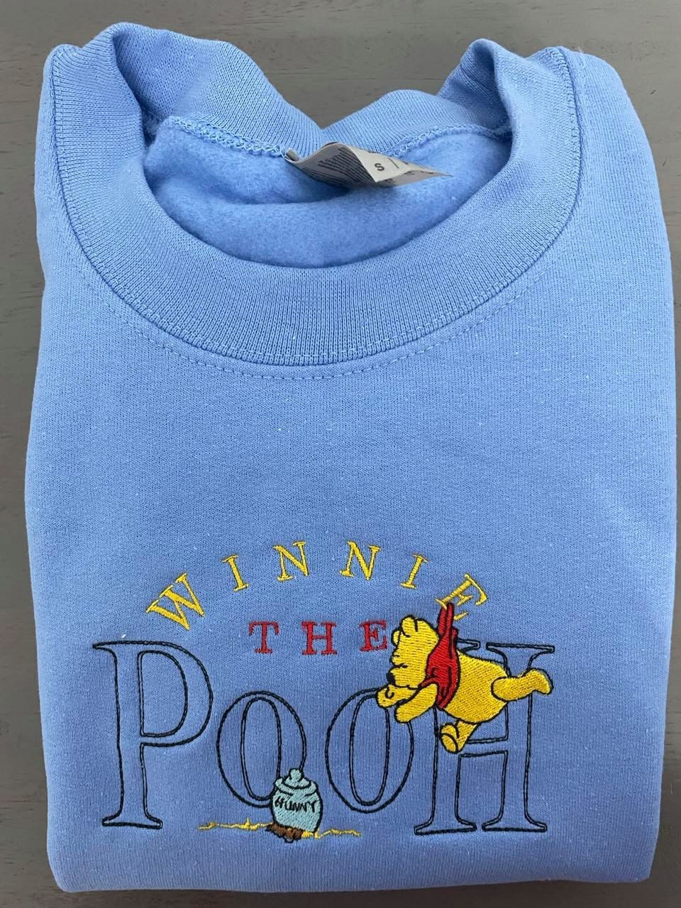 Winnie the Pooh Embroidered sweatshirt; Winnie the Pooh crewneck, Winnie the Pooh custom embroidery