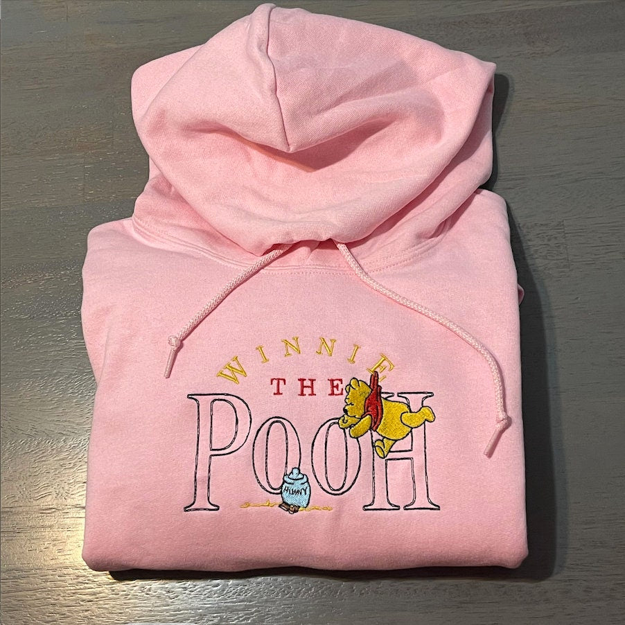 Winnie the Pooh Embroidered Hoodie; Winnie the Pooh Hoodie