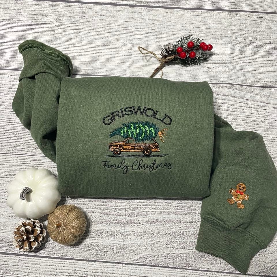 Griswold Embroidered sweatshirt, Griswold's Tree Farm embroidered sweatshirt, Family Christmas  sweatshirt
