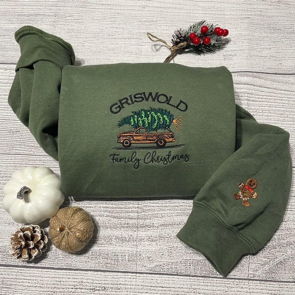Griswold Embroidered sweatshirt, Griswold's Tree Farm embroidered sweatshirt, Family Christmas  sweatshirt