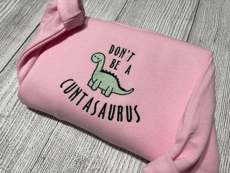 Embroidered dinosaur online sweatshirt