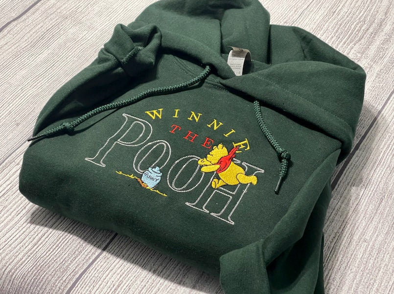 Winnie the Pooh Embroidered Hoodie; Winnie the Pooh Hoodie