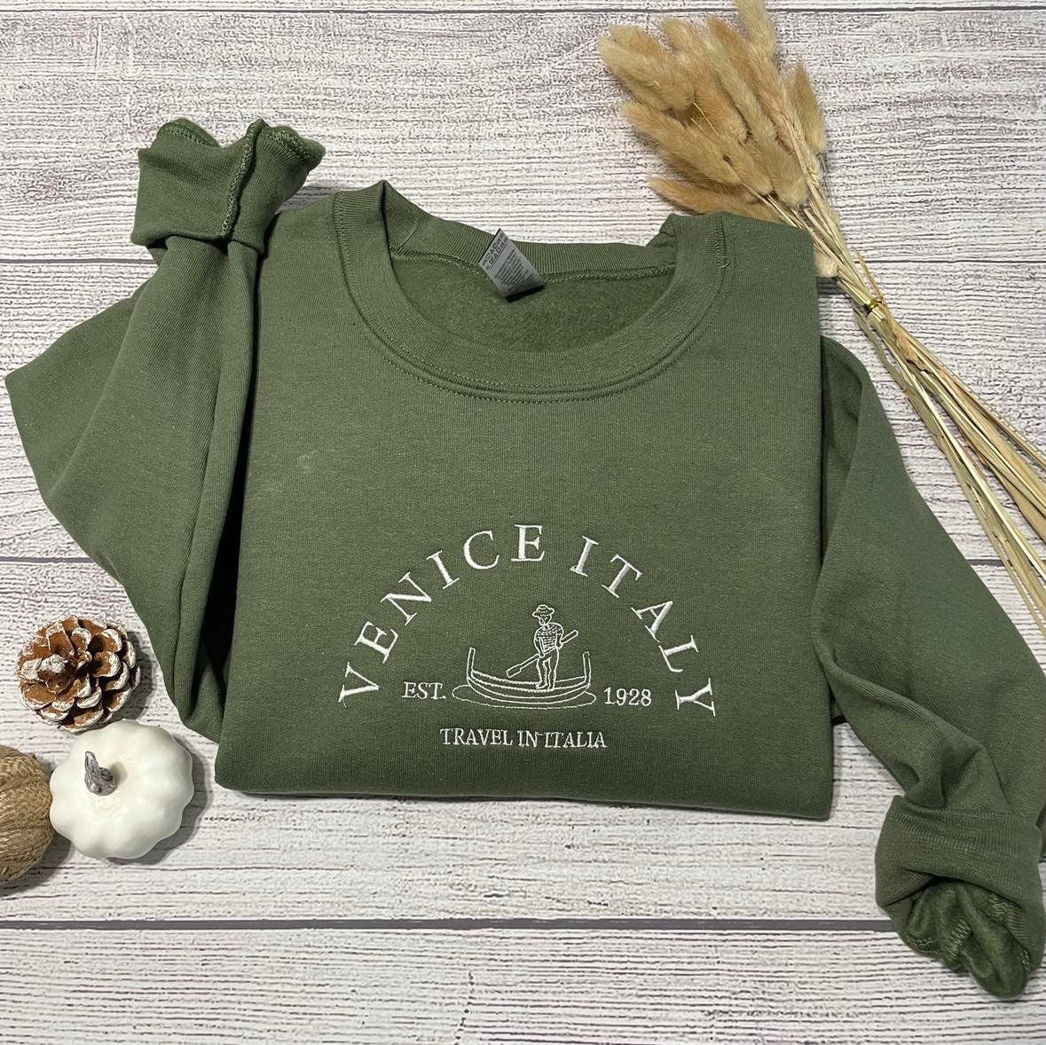 Venice Italy embroidered sweatshirt - MrEmbroideryGifts