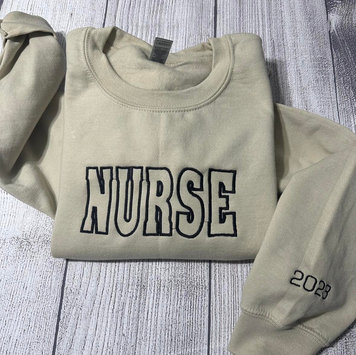 Vintage Nurse embroidered sweatshirt, New Nurse custom sweatshirts, Healthcare  crewnecks, nurses day gifts; gift for her/him - MrEmbroideryGifts