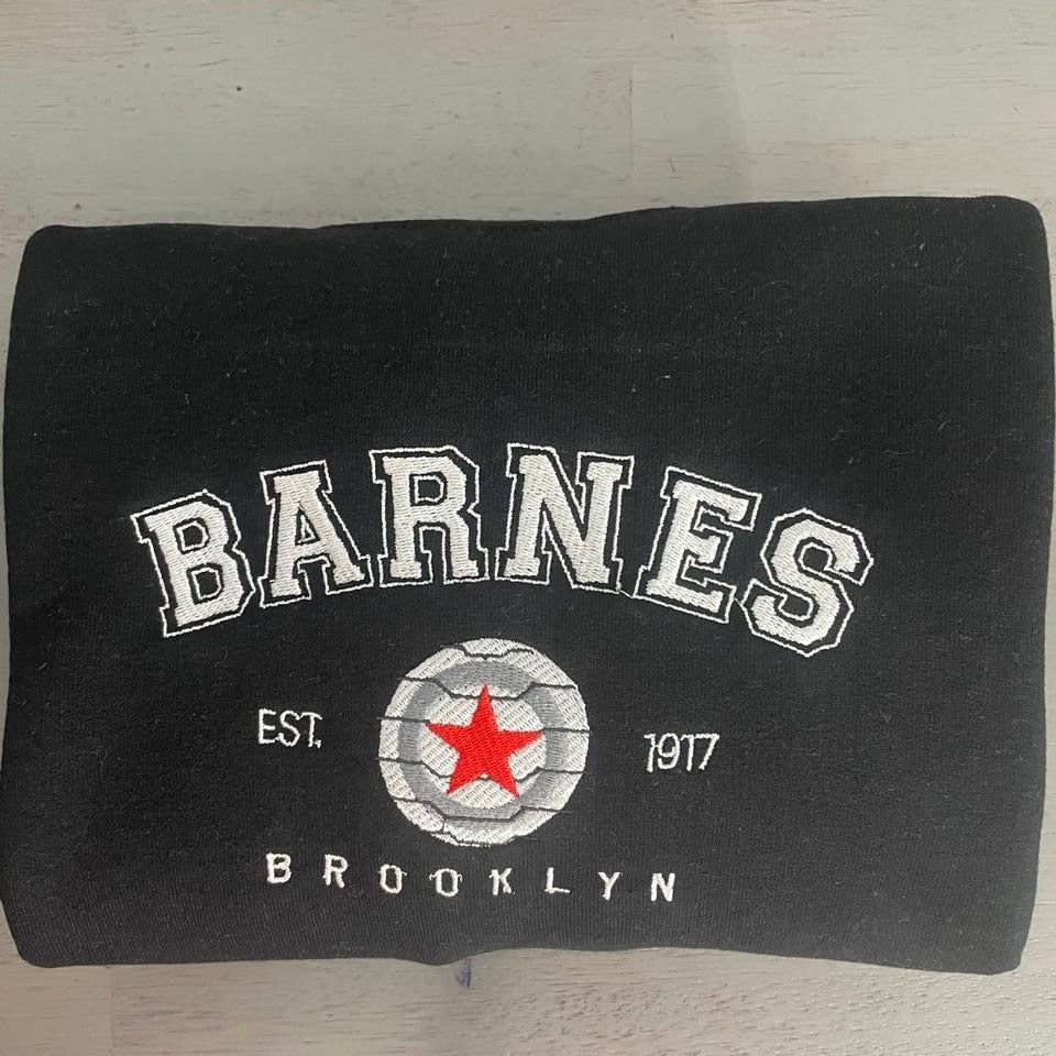 Barnes 1917 Embroidered sweatshirt; Barnes custom embroidered sweatshirt; Vintage Barnes 1917 crewneck - MrEmbroideryGifts