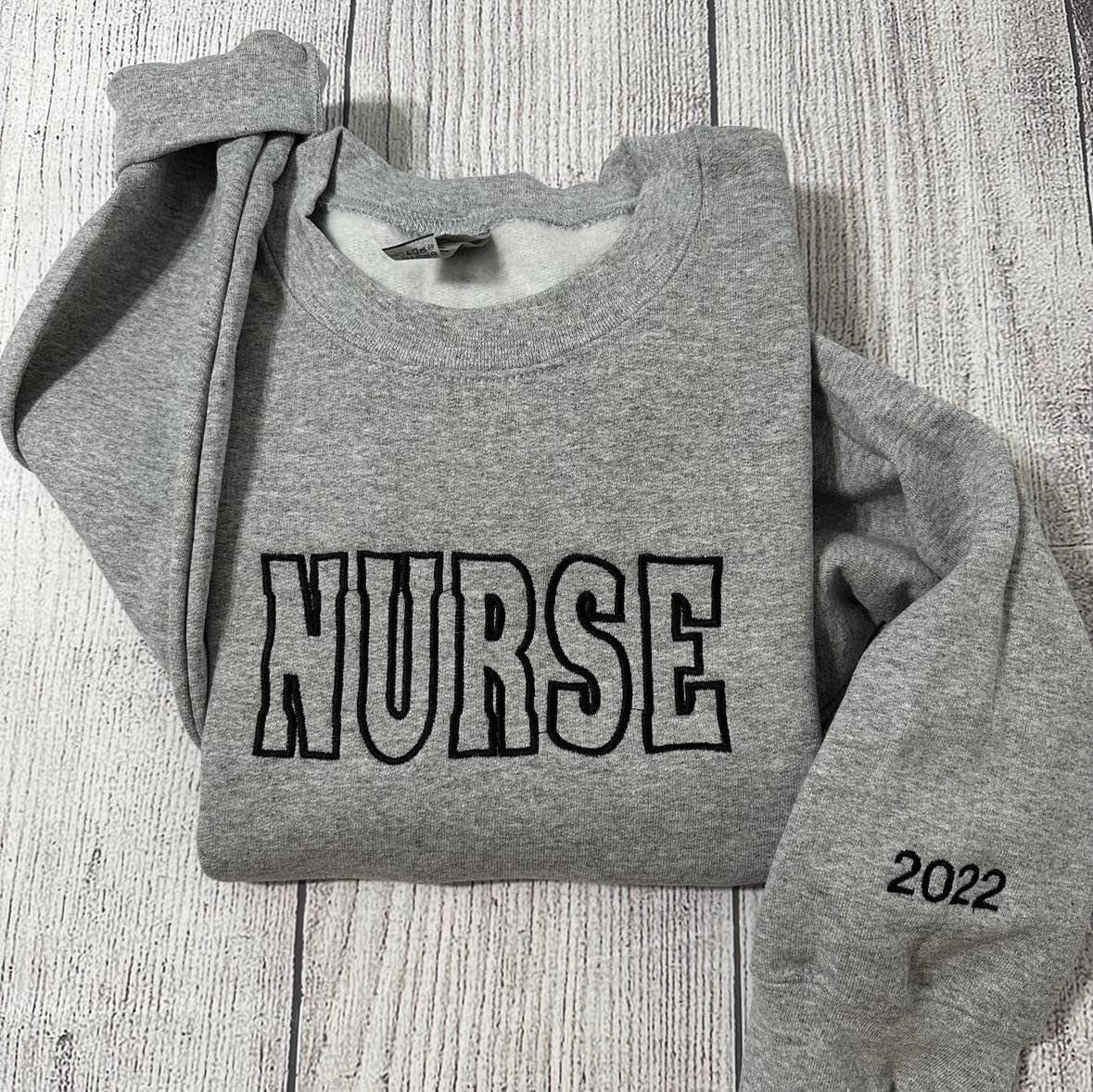 Vintage Nurse embroidered sweatshirt, New Nurse custom sweatshirts, Healthcare  crewnecks, nurses day gifts; gift for her/him - MrEmbroideryGifts